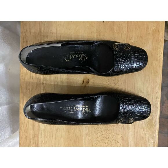 Hill and Dale vintage croc leather block heels size 9AA - Picture 2 of 8